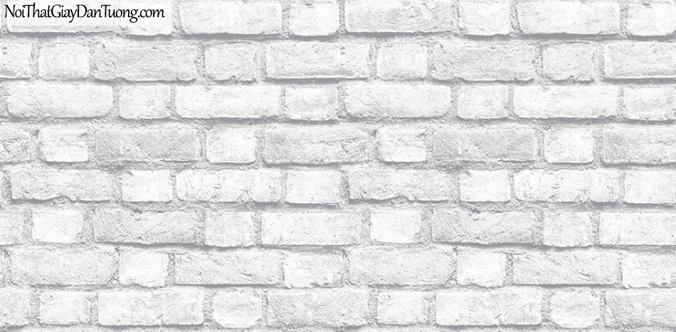 Giấy dán tường The Eight 2124-1 - giấy dán tường giả gạch, giả gạch màu trắng, giả gạch 3D, giấy gạch mới 2018, gạch thẻ, gạch trắng xám, màu xám