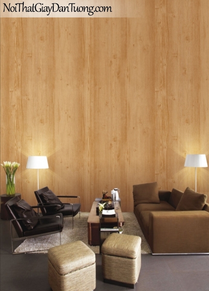 Giấy dán tường giả gỗ, màu vàng 7910-1 g