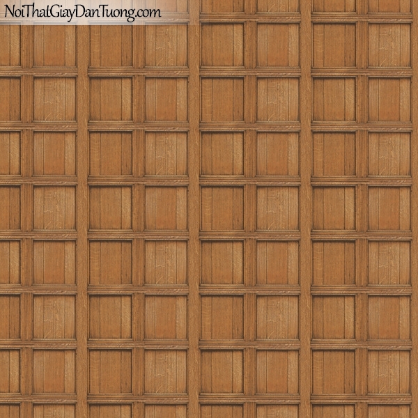 Giấy dán tường giả gỗ, những thanh gỗ nhỏ đan xen vào nhau, ô vuông, màu vàng 82958-2 g