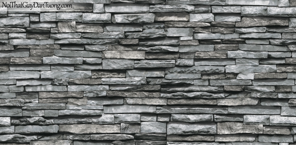 Giấy dán tường Natural Hàn Quốc 87030-2, giả gạch, giả đá, giả gỗ 3D, giấy dán tường giả đá, nâu xám