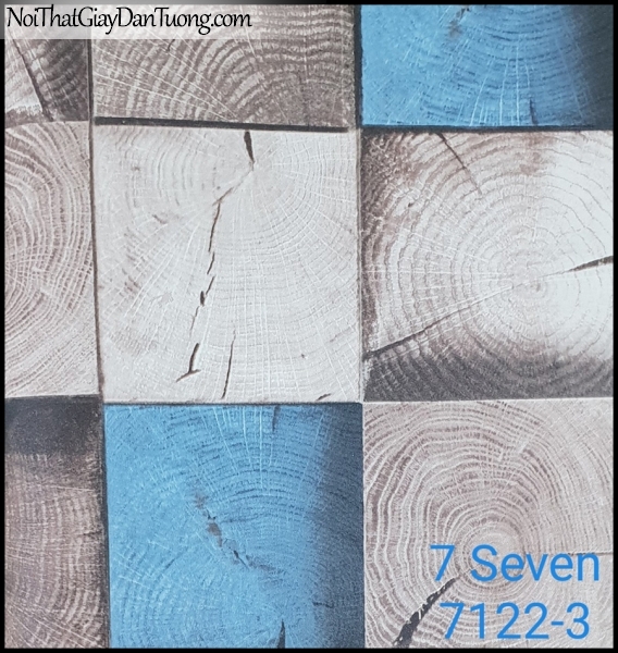 7 SEVEN, 7SEVEN, Giấy dán tường Hàn Quốc 7122-3 (2), giấy dán tường 3D gân nhỏ, giả đá, giả gỗ, giả gạch, màu xanh xám