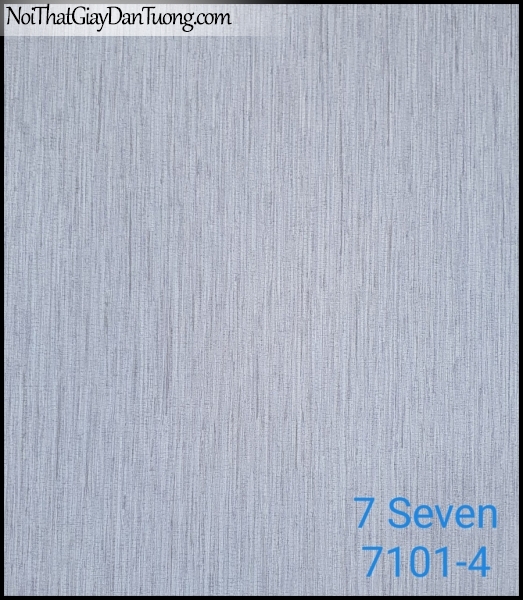 7 SEVEN, Giấy dán tường Hàn Quốc 7101-4, gân nhỏ, sọc li ti, màu xám, phù hợp với dự án, văn phòng, công ty