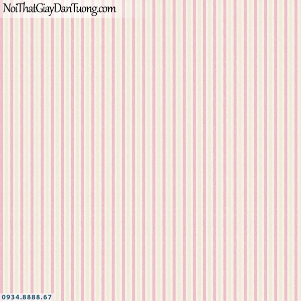 Martina | giấy dán tường Martina 40053 | giấy dán tường kẻ sọc màu hồng, giấy sọc màu đỏ, những đường sọc nhỏ chạy thẳng đều
