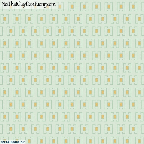 Martina | giấy dán tường Martina 40116 | giấy dán tường lập thể ô vuông màu xanh ngọc, xanh nhạt, xanh chuối, xanh lá cây