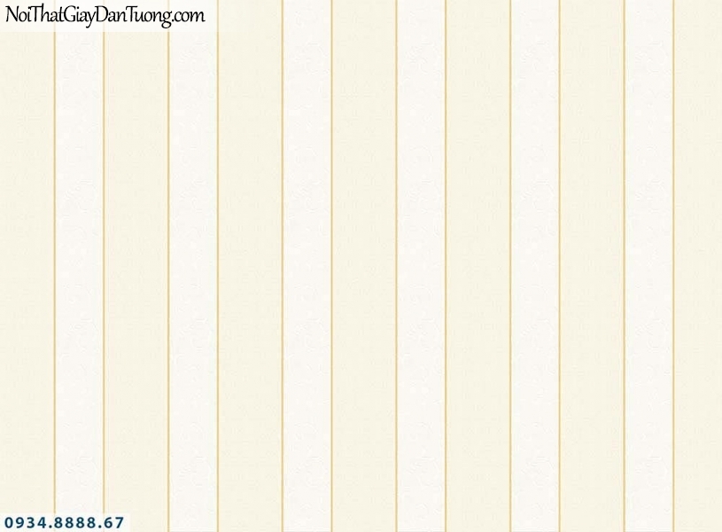 Martina | giấy dán tường Martina MGM1011 | giấy dán tường kẻ sọc bản lớn màu vàng kem, giấy sọc bản to thẳng đứng, tạo cảm giác phòng cao