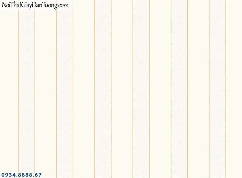 Martina | giấy dán tường Martina MGM1016 | giấy dán tường kẻ sọc màu kem, vàng kem, giấy sọc bản to, bản lớn, sọc thẳng đứng