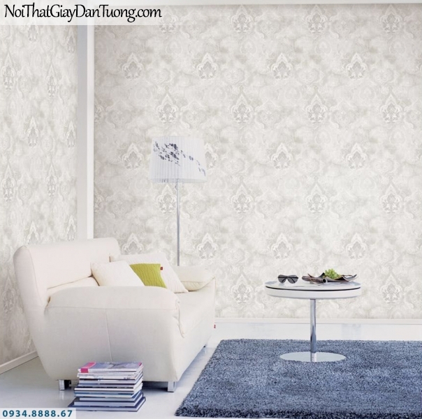 GRAVENTO | Giấy dán tường màu xám kiểu cổ điển, phòng khách, phòng ngủ đều đẹp | Giấy dán tường Gravento PM345814