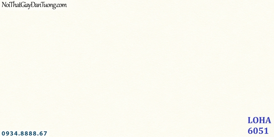 LOHA Hàn Quốc | Giấy dán tường dạng sóng màu trắng, giấy màu trắng sóng lượng ngang| Giấy dán tường Loha 6051