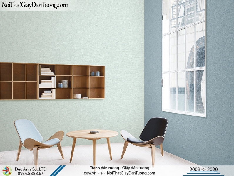 ARTBOOK | giấy dán tường dạng gân, gân trơn 1 màu, màu xanh đậm phối với màu xanh nhạt | Giấy dán tường Hàn Quốc Artbook 57174-6 - 57174-8