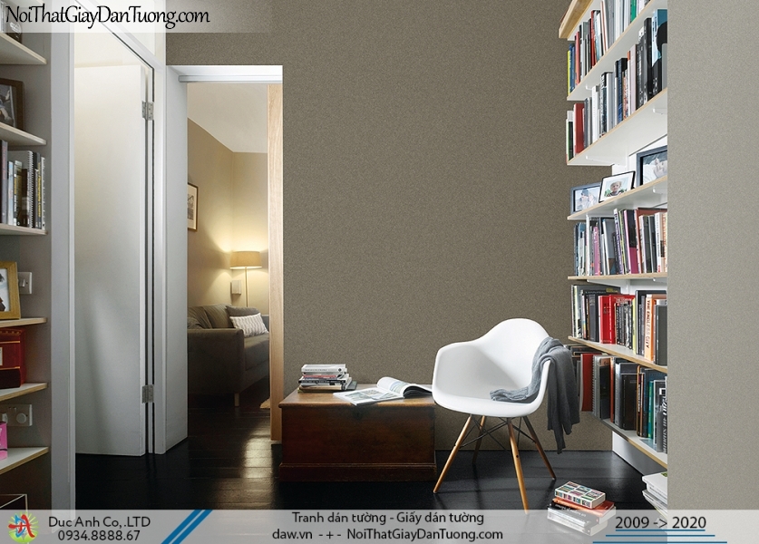 ARTBOOK | Giấy dán tường gân trơn đơn sắc màu nâu, vàng sẫm | Giấy dán tường Hàn Quốc Artbook 57180-4 - 57180-5