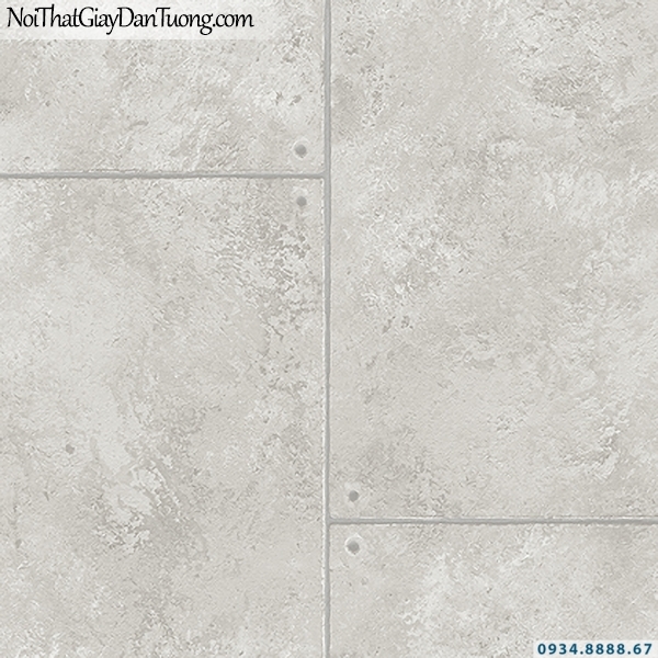 Giấy dán tường giả bê tông, nhiều miếng ghép màu xám trắng | 3D | Hàn Quốc | Stone & Natural 85091-2