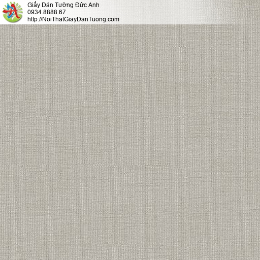 87427-5 Giấy dán tường gân trơn màu xám nhạt, mẫu giấy màu nâu nhạt