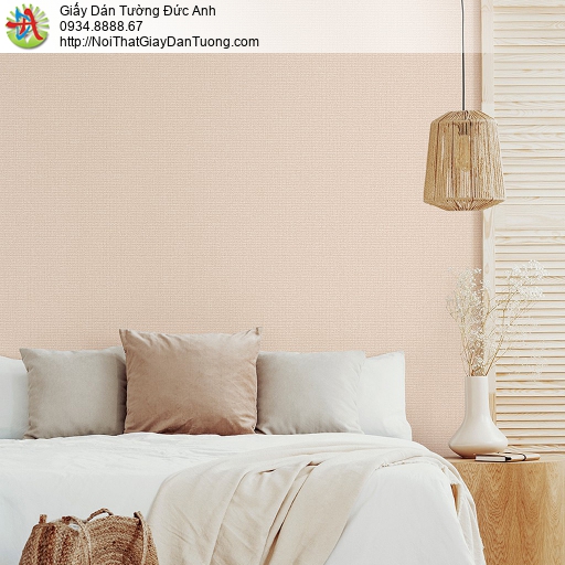 87429-4 Giấy dán tường màu hồng, mẫu giấy đơn sắc một màu đẹp nhất HCM