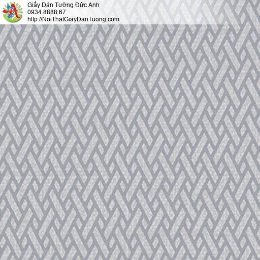 5542-10 Giấy dán tường họa tiết đan xéo màu xám, màu xám xanh