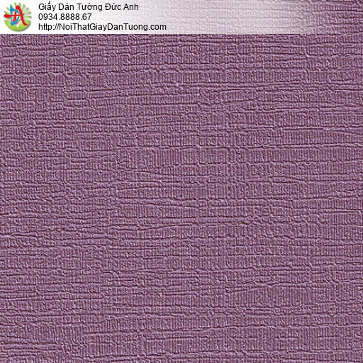 M80097 Giấy dán tường dạng gân lớn màu tím, giấy màu tím đẹp 2020
