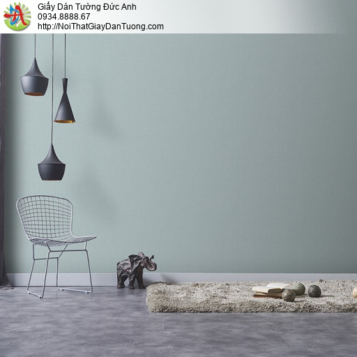 3810-4 Giấy dán tường trơn màu đơn giản màu xanh nhạt, màu xám xanh
