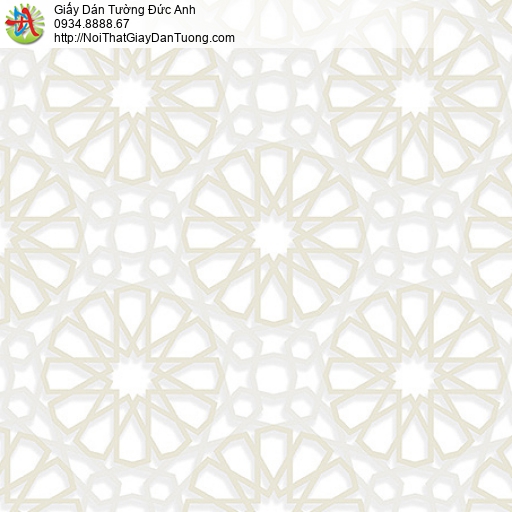 27033 - Giấy dán tường họa tiết 3D hình đường kẻ bánh xe tròn màu kem