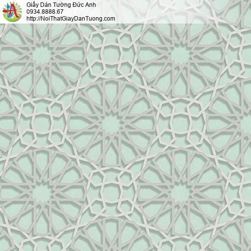 27035 - Giấy dán tường họa tiết 3D các đường kẻ dạng nổi 3D màu xanh
