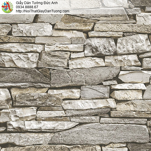 27051 - Giấy dán tường giả đá 3D, đá nhỏ xếp chồng lên nhau