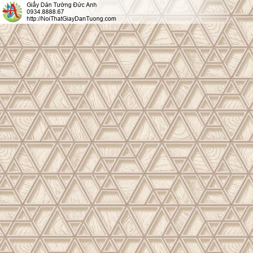 63042 - Giấy dán tường 3D các đường kẻ lưới màu nâu nhạt,vàng đất