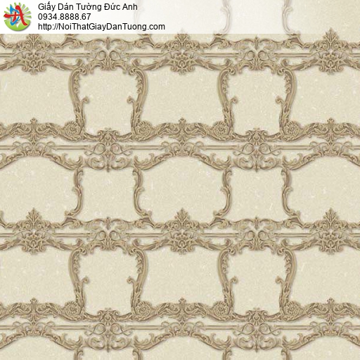 10134 - Giấy dán tường màu vàng cổ điển, giấy phong cách Châu Âu