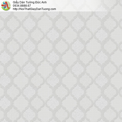 8802-1 - Giấy dán tường hình nền ca rô màu xám, họa tiết hình con thoi