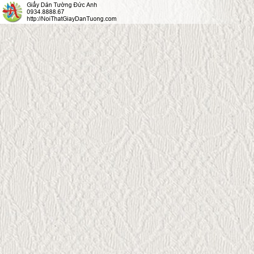 8803-2 - Giấy dán tường hoa văn chìm màu trắng, hoa văn dạng gân