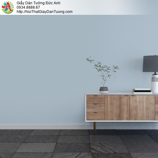 25045-10- Giấy dán tường màu xanh nhạt, giấy trơn màu xanh lơ đơn giản