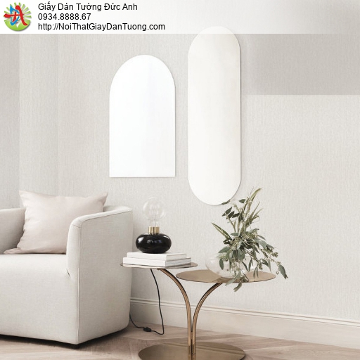 70236-1 Giấy dán tường hiện đại, giấy màu trắng xám nhạt một màu