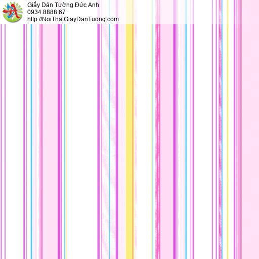 35002-1 Giấy dán tường kẻ sọc nhiều màu sắc dành cho trẻ em