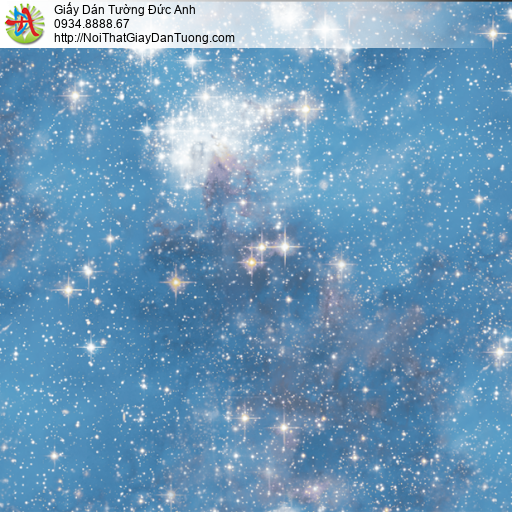 35010-2 Giấy dán trần phòng trẻ em, giấy dán trường galaxy thiên hà