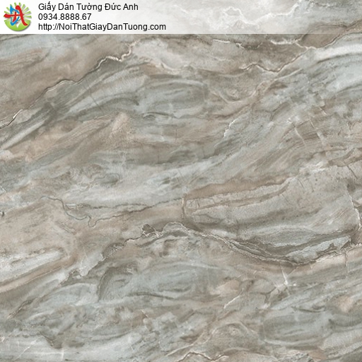 2012-1 Giấy dán tường giả đá xanh rêu marble, giả đá vân sóng xanh