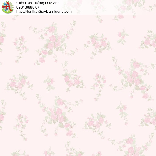 MG2055 Giấy dán tường những bông hoa màu hồng, những chùm hoa nhỏ màu hồng đẹp 2020