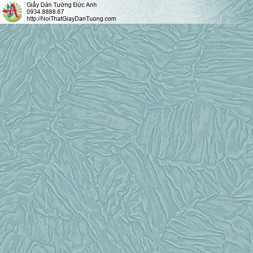 53309-4 Giấy dán tường dạng lá cây khô màu xanh, giấy gân màu xanh dương