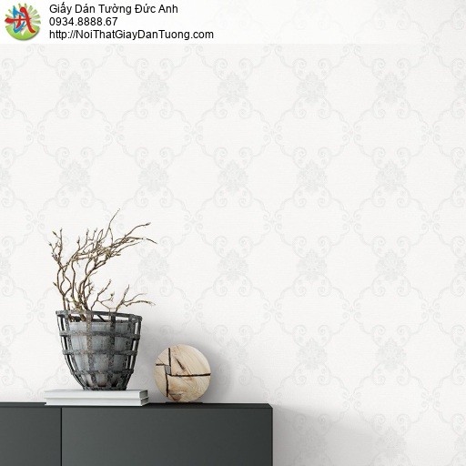 V concept 7903-1 | Giấy dán tường hoa văn họa tiết ẩn cổ điển màu trắng