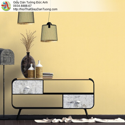 V concept 7914-3 | Giấy dán tường màu vàng hiện đại, giấy trơn gân đơn giản thay thế sơn nước không có hoa văn