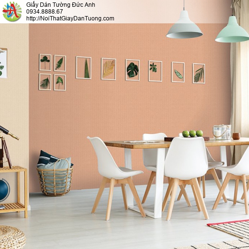 V concept 7915-6 | Giấy dán tường màu cam, giấy trơn một màu cam nhạt đẹp hiện đại