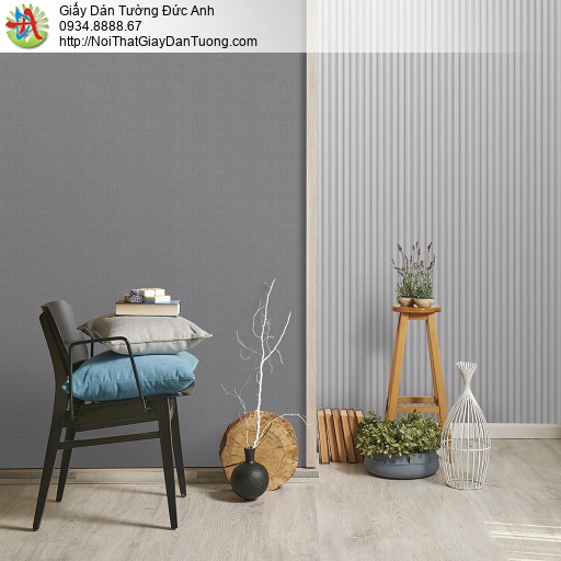 V concept 7916-4 | Giấy dán tường kẻ sọc màu xám nhạt, giấy dạng sọc hiện đại đẹp