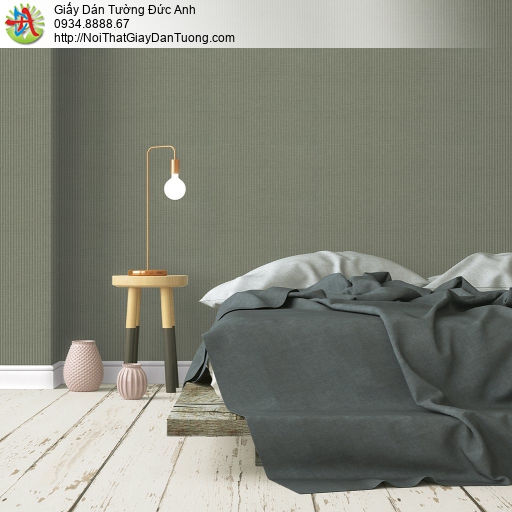 V concept 7917-6 | Giấy dán tường sọc nhỏ màu xanh rêu, giấy dán tường hiện đại