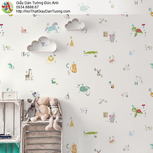 V concept 7923-1 | Giấy dán tường hình các con thú dễ thương cho bé yêu, giấy dán tường trẻ em