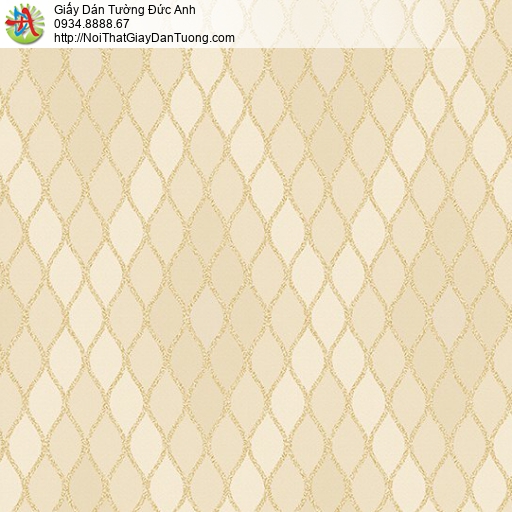 Casabene 2736-3, Giấy dán tường họa tiết hình ca rô màu vàng sang trọng