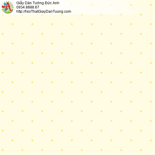 5144-1 Giấy dán tương màu vàng nhạt chấm bi nhẹ nhàng đơn giản