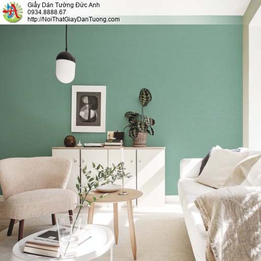 70249-8 Giấy dám tường màu xanh lá cây đậm tạo ra sự mát mẻ, hiện đại và thời thượng