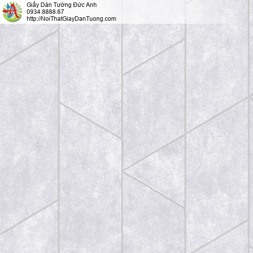 96022-1 Giấy dán tường màu xám khói giả bê tông họa tiết gạch thẻ