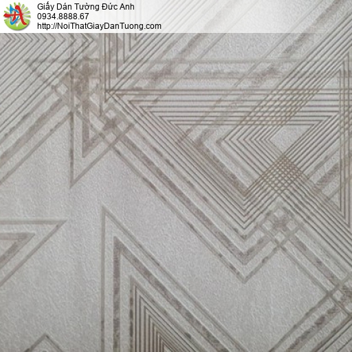 2057 Giấy dán tường họa tiết nhiều hình tam giác màu xám hiện đại