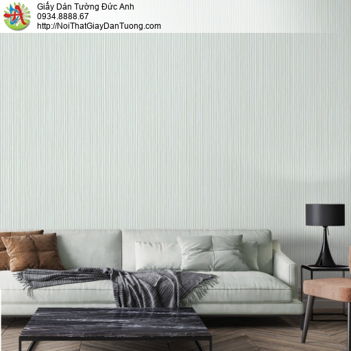 Giấy dán tường V-concept 7913-7, giấy dán tường kẻ sọc màu xanh lá nhạt hiện đại giá tốt