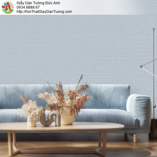 Giấy dán tường V-concept 7931-1, giấy dán tường gân màu xanh lơ nhạt đẹp hiện đại