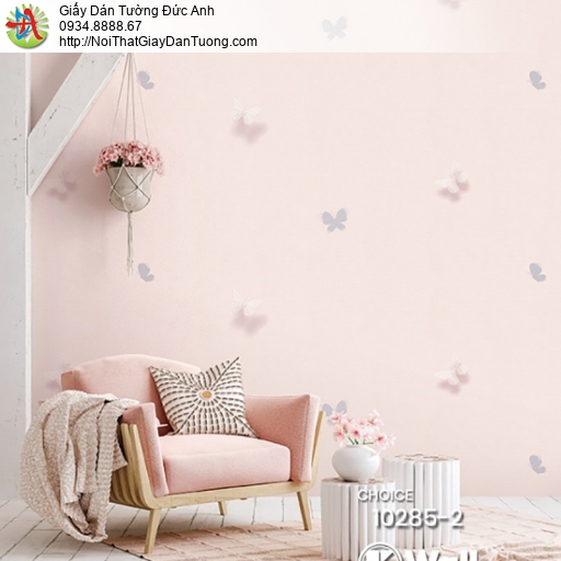 Choice 10285-2, giấy dán tường hình đàn bướm bay lượn 3D màu hồng dễ thương cho phòng ngủ, phòng bé gái