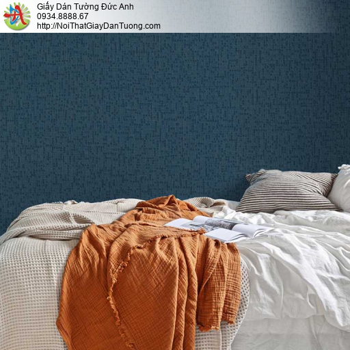 Galaxy 7812-6, giấy dán tường gân to màu xanh đậm cho điểm nhấn phòng khách phòng ngủ