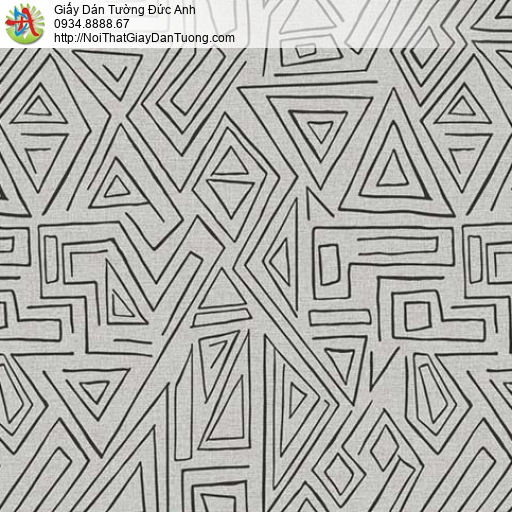 Galaxy 7834-1, giấy dán tường họa tiết hình vẽ hình kẻ màu xám hiện đại cho điểm nhấn